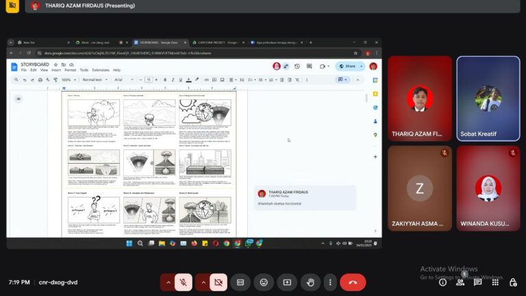 Mengevaluasi bersama mitra pada tahap design dalam ADDIE.