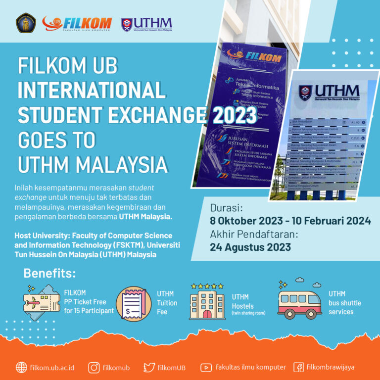FILKOM UB Outbound Student 2023 Goes To UTHM Malaysia