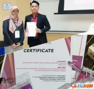 Teknologi AR-Child Bawa Mahasiswa Magister FILKOM Kembali Raih Best Paper Award di Singapura