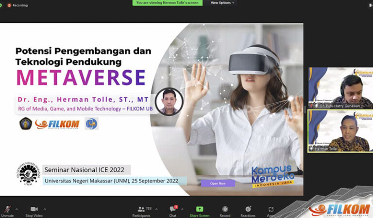 Dosen FILKOM UB Terangkan Metaverse Di Seminar Nasional ICE 2022 (SEMNASICE) Makassar