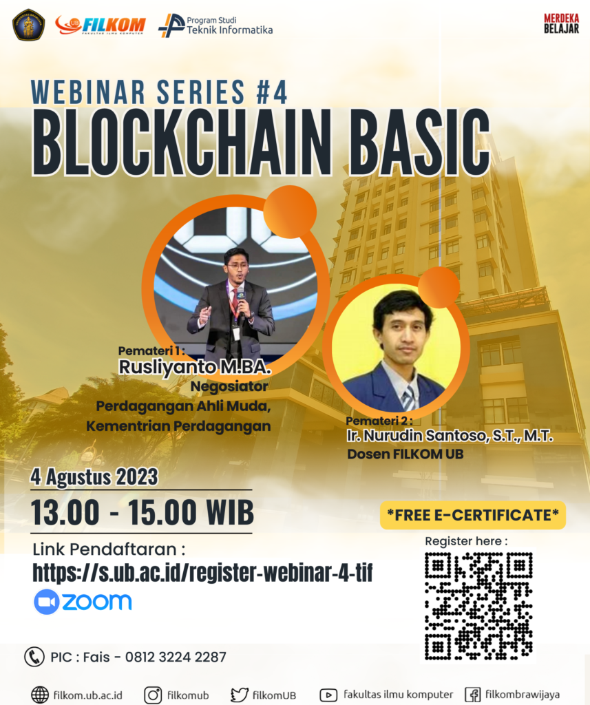 Webinar Series #4 "Blockchain Basic" - Fakultas Ilmu Komputer ...