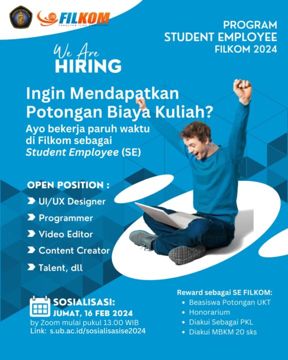 PROGRAM STUDENT EMPLOYEE 2024 FILKOM 2024 Fakultas Ilmu Komputer   Student Employee FILKOM 2024 