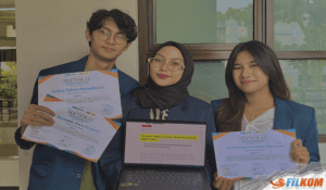 Tim Mahasiswa PTI FILKOM UB Juara 1 Lomba Video Edukasi Ekonomi Tingkat Nasional Di Universitas Bengkulu