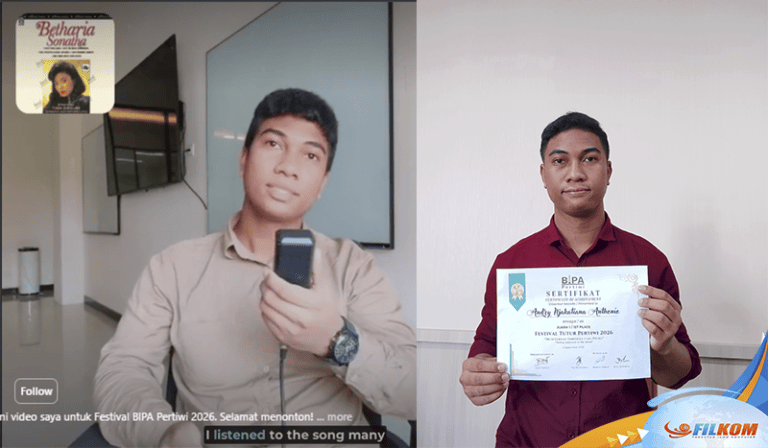 Mahasiswa Internasional FILKOM UB Raih Juara 1 Festival Tutur Pertiwi 2026
